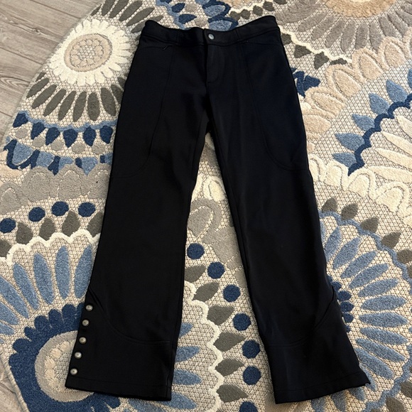 Athleta Black Flare Pants with Button Detail - Picture 1 of 10